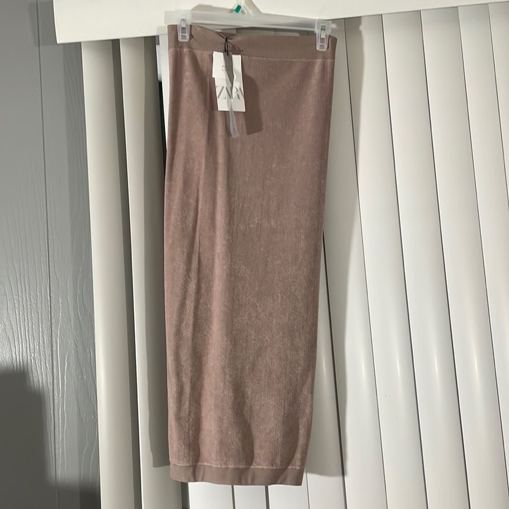 Pink long skirt with tag